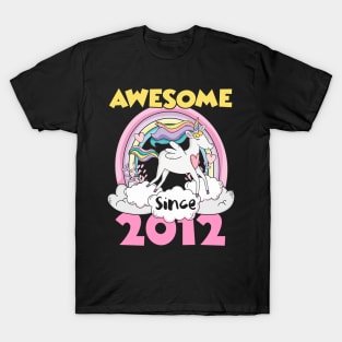 Cute Awesome Unicorn 2012 Funny Gift Pink T-Shirt